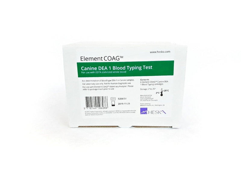 Blood Typing Cartridge for Veterinary Use