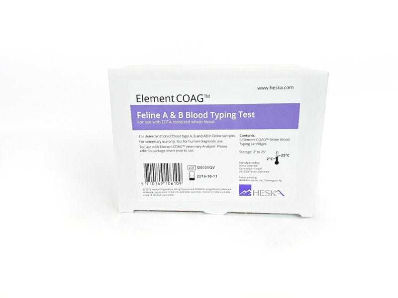 Blood Typing Cartridge for Veterinary Use